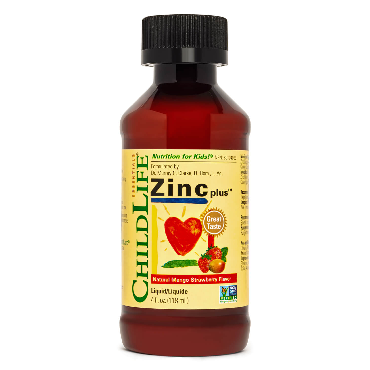 ChilfLife Essentials Zinc Plus®, Natural Mango Strawberry Flavour, 118ml