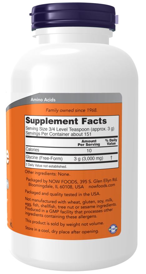 Now Foods Glycine Pure Powder, 454gr