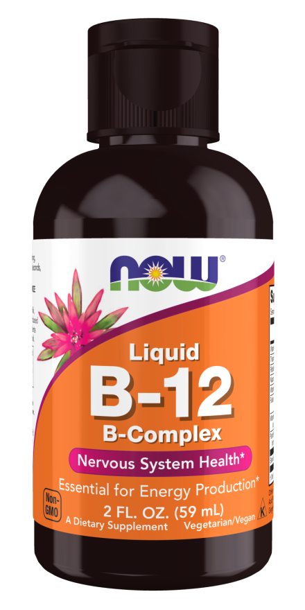 Now Foods Vitamin B-12 Complex Liquid Nervous System Health*
