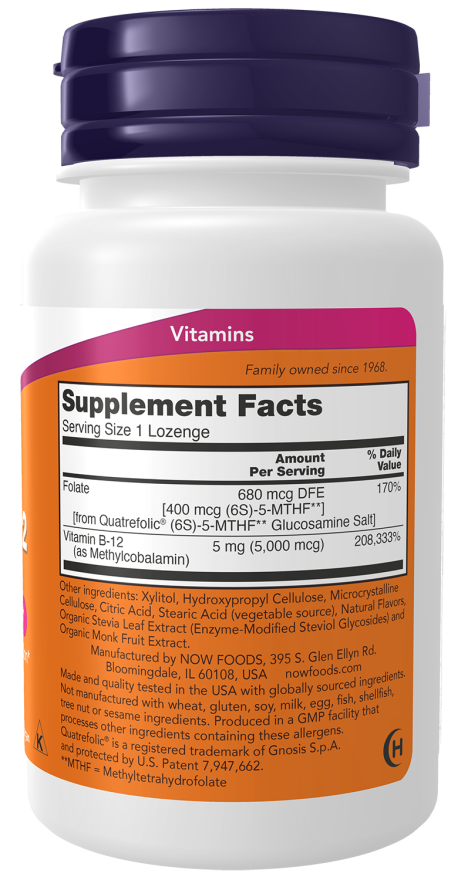 NOW Methyl B-12 5,000mcg Lozenges