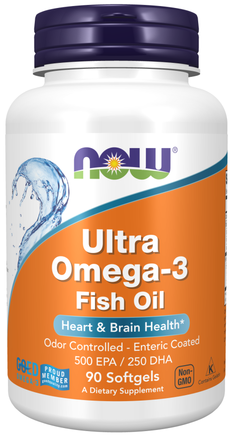 Now Foods Ultra Omega-3 Fish Oil (Bovine Gelatin) Softgels