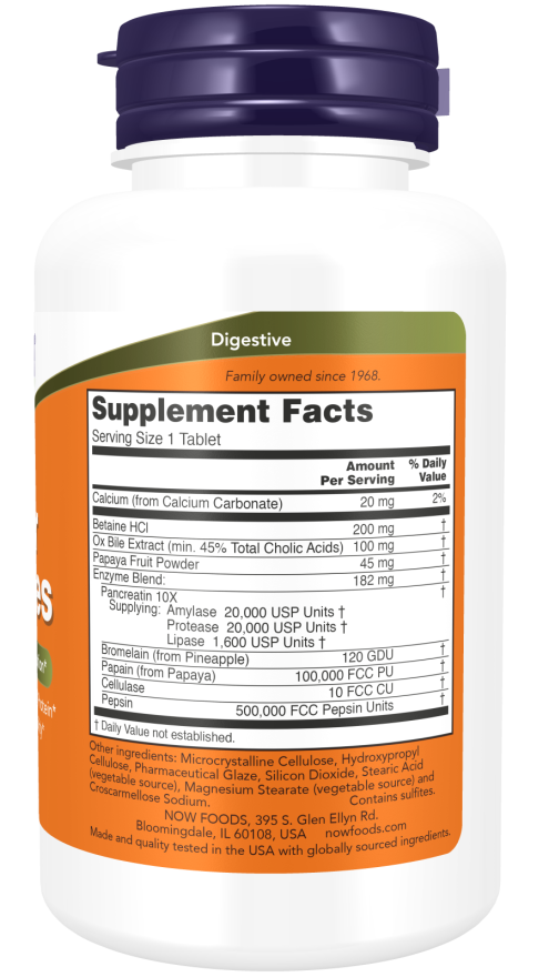 NOW Foods Super Enzymes, Easy To Swallow Tablets