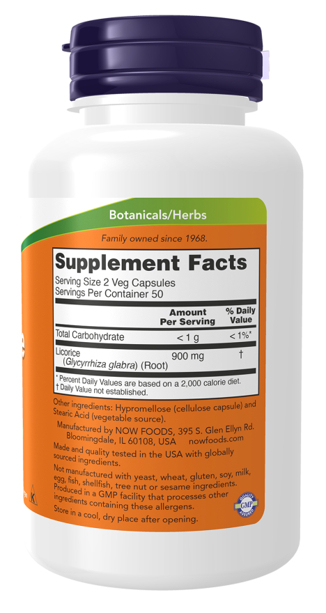 Now Foods Licorice Root 450 mg Veg Capsules