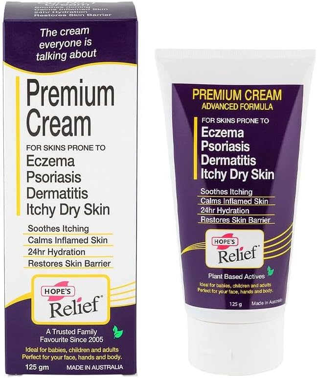 Hopes Relief Premium Cream packaging with purple and white design