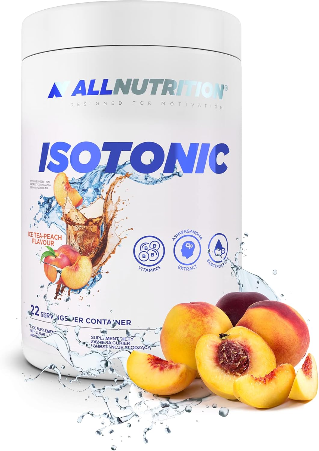 Allnutrition Isotonic Drink Powder Ice Tea Peach 700g tub 22 servings