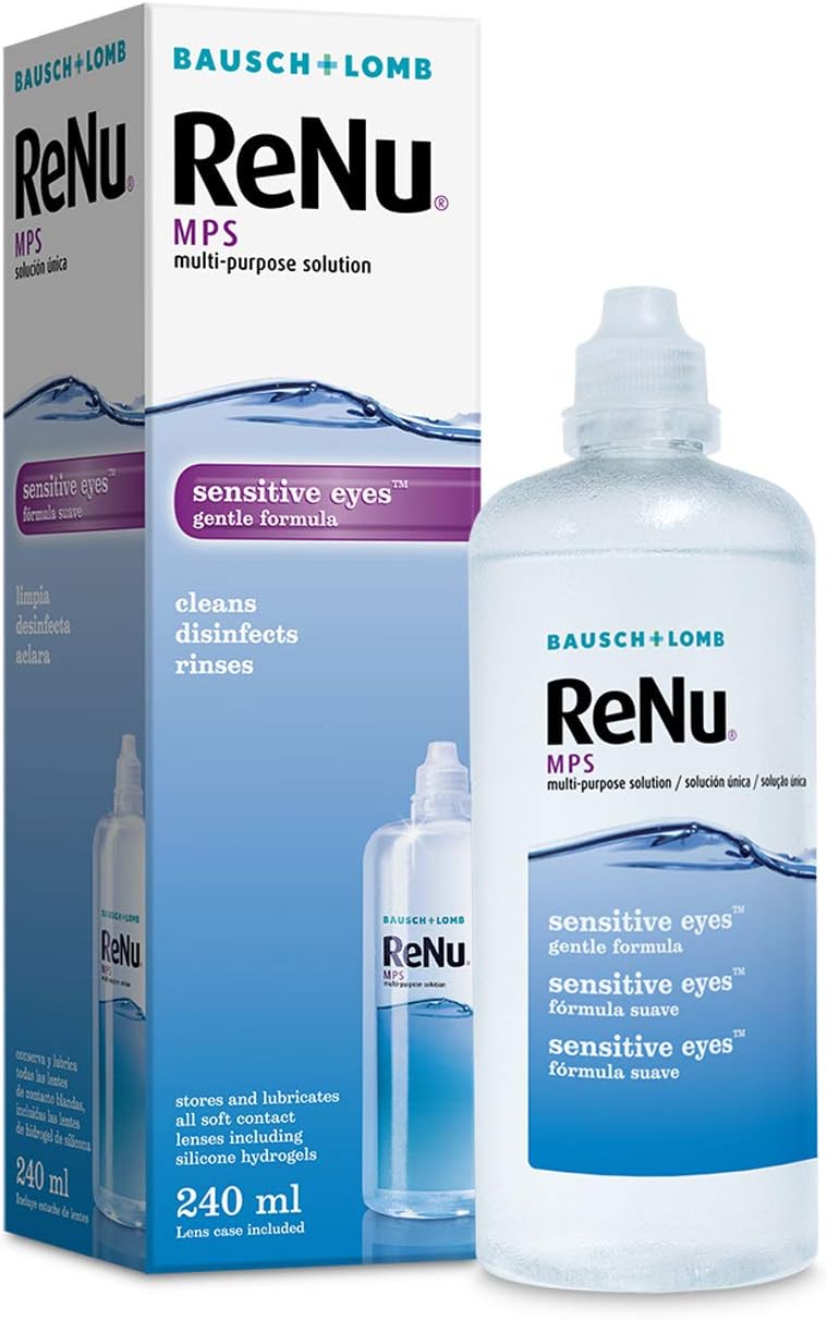 Bausch + Lomb ReNu MPS Multi-Purpose Solution – Sensitive Eyes Gentle Formula (240 ml)