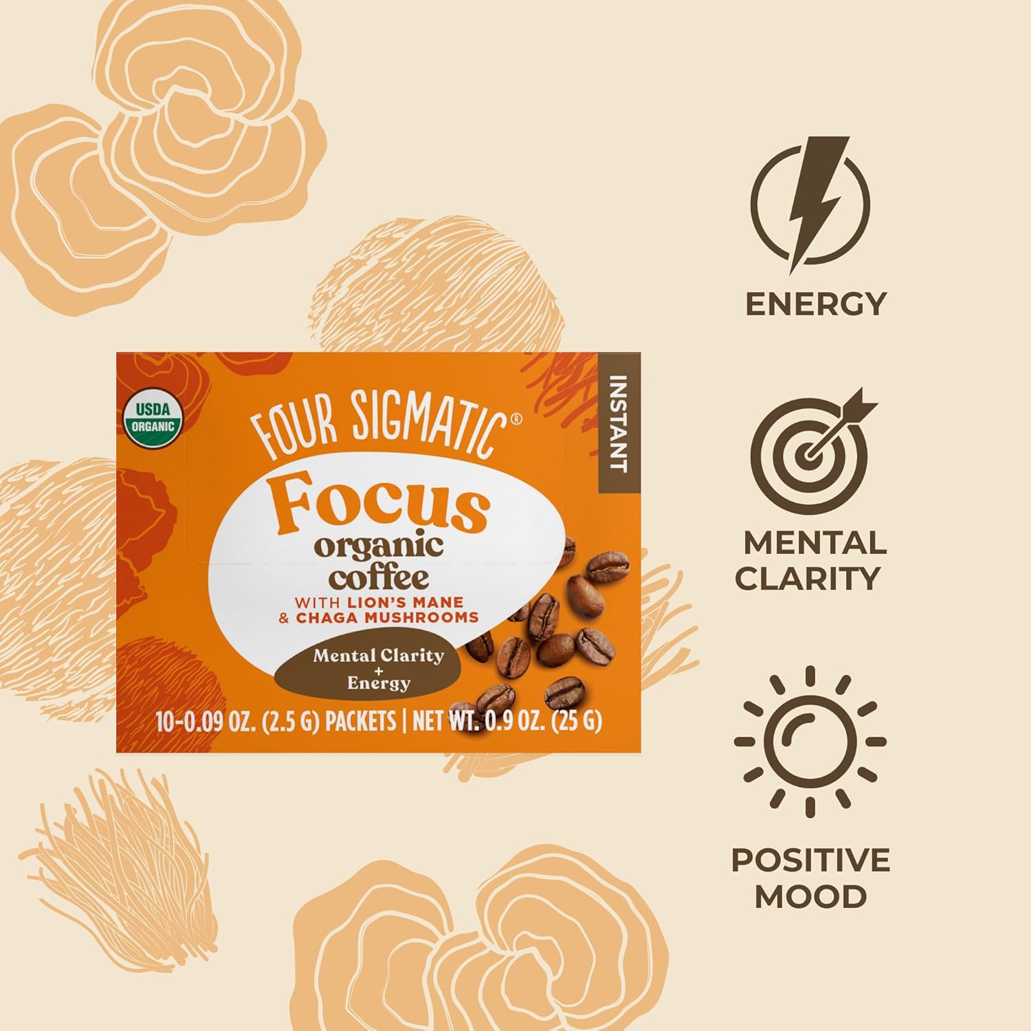 Four Sigmatic Organic Instant Coffee - 10 Packets