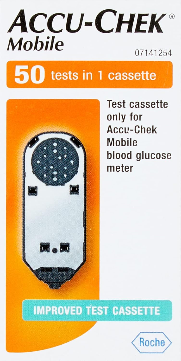 Accu-Chek Mobile Test Strip Cassette box, 50 count.