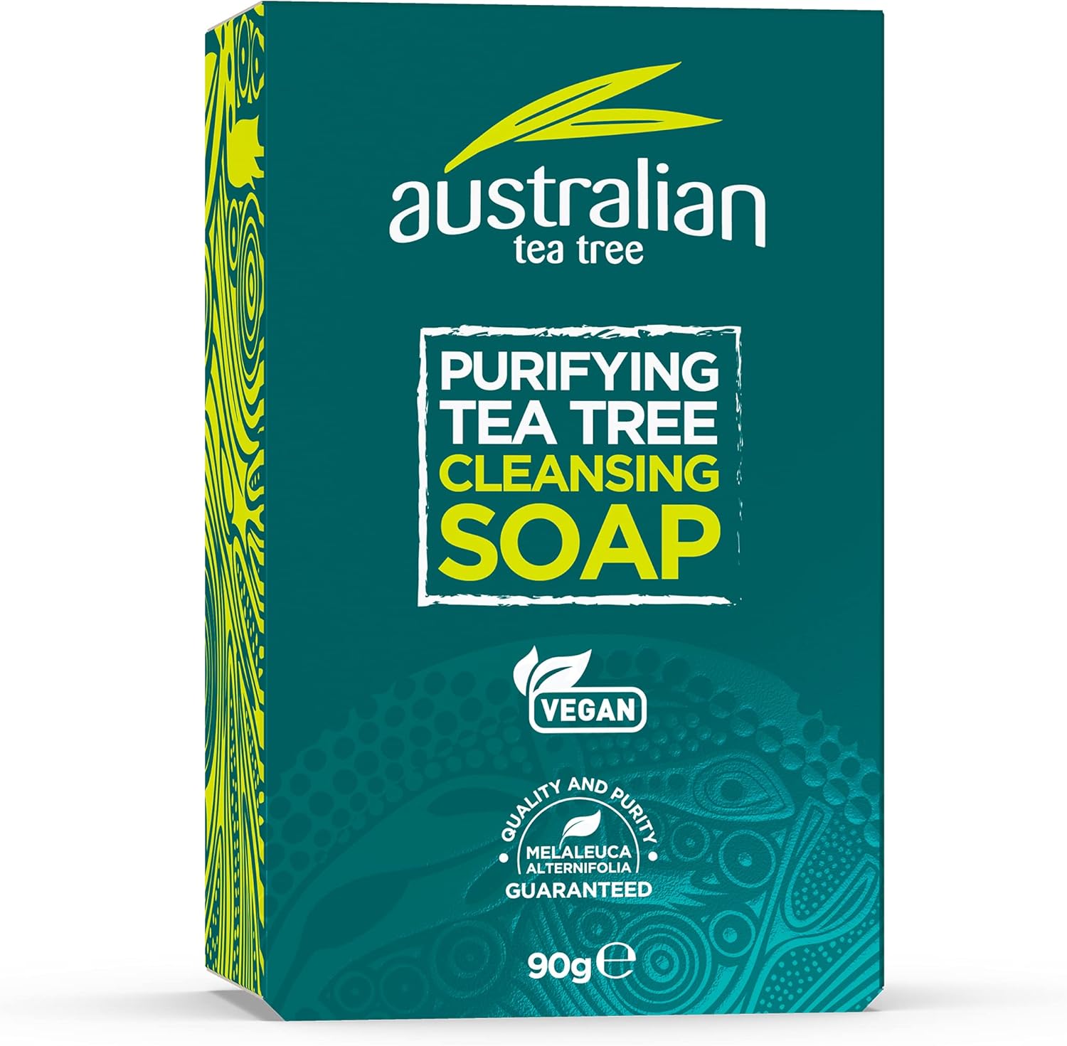 Australian Tea Tree Oil Soap Bar in wrapper, 90g.