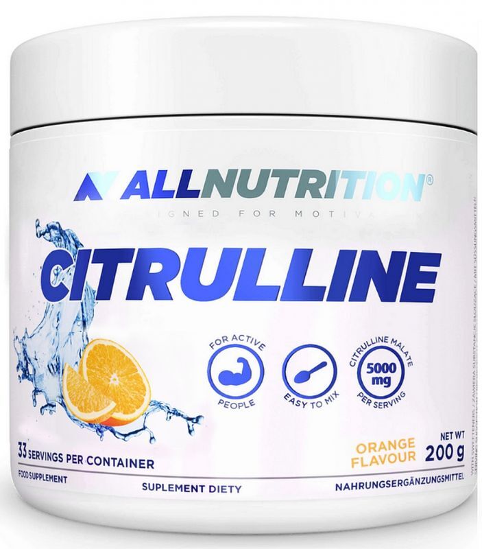 Allnutrition Citrulline Malate Orange Powder 200g tub supplement