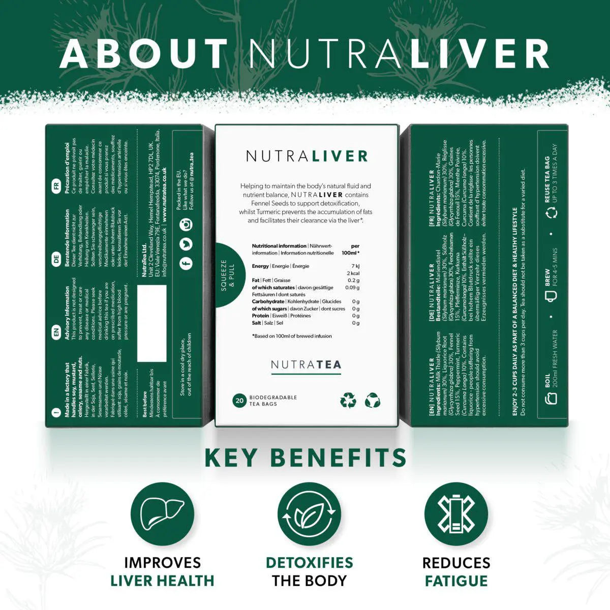 Nutra Liver Tea with Milk Thistle & Liquorice