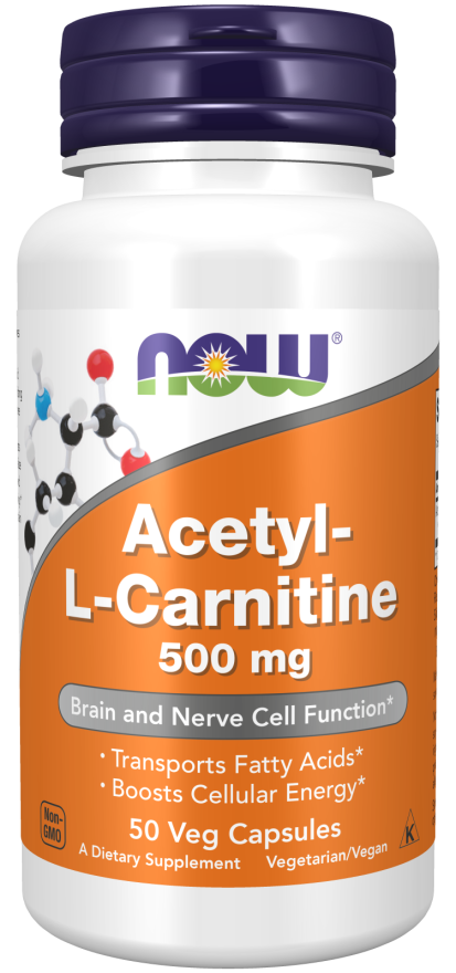 NOW Acetyl L-Carnitine 500mg Veg Capsules
