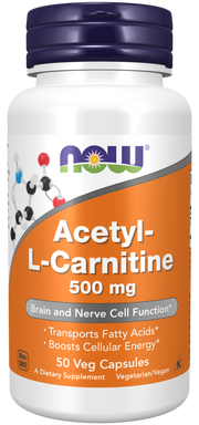 NOW Acetyl L-Carnitine 500mg Veg Capsules