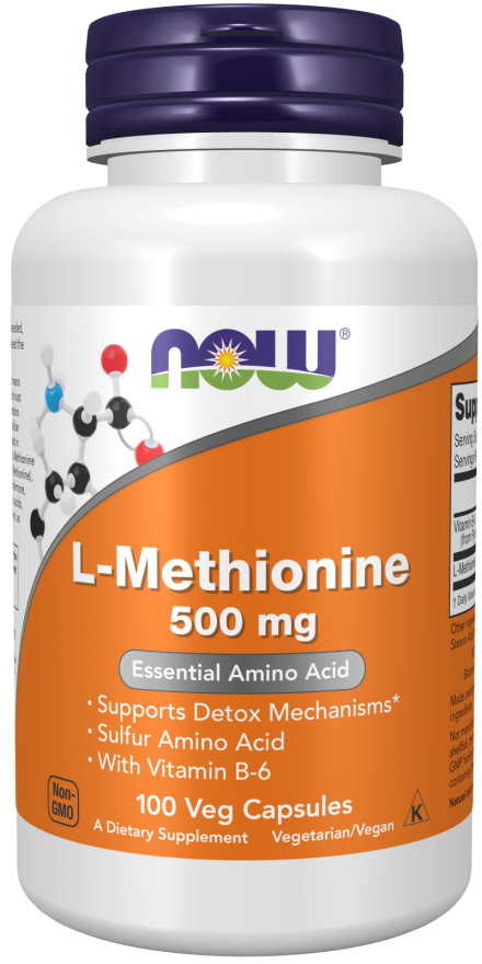 Now Foods L-Methionine 500 mg Veg Capsules 