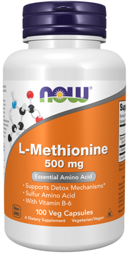 Now Foods L-Methionine 500 mg Veg Capsules 