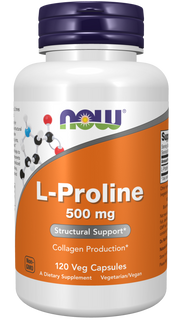 Now Foods L-Proline 500 mg Veg Capsules Structural Support*