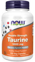 NOW Supplements Taurine 1000 mg - Double Strength Vegan Capsules