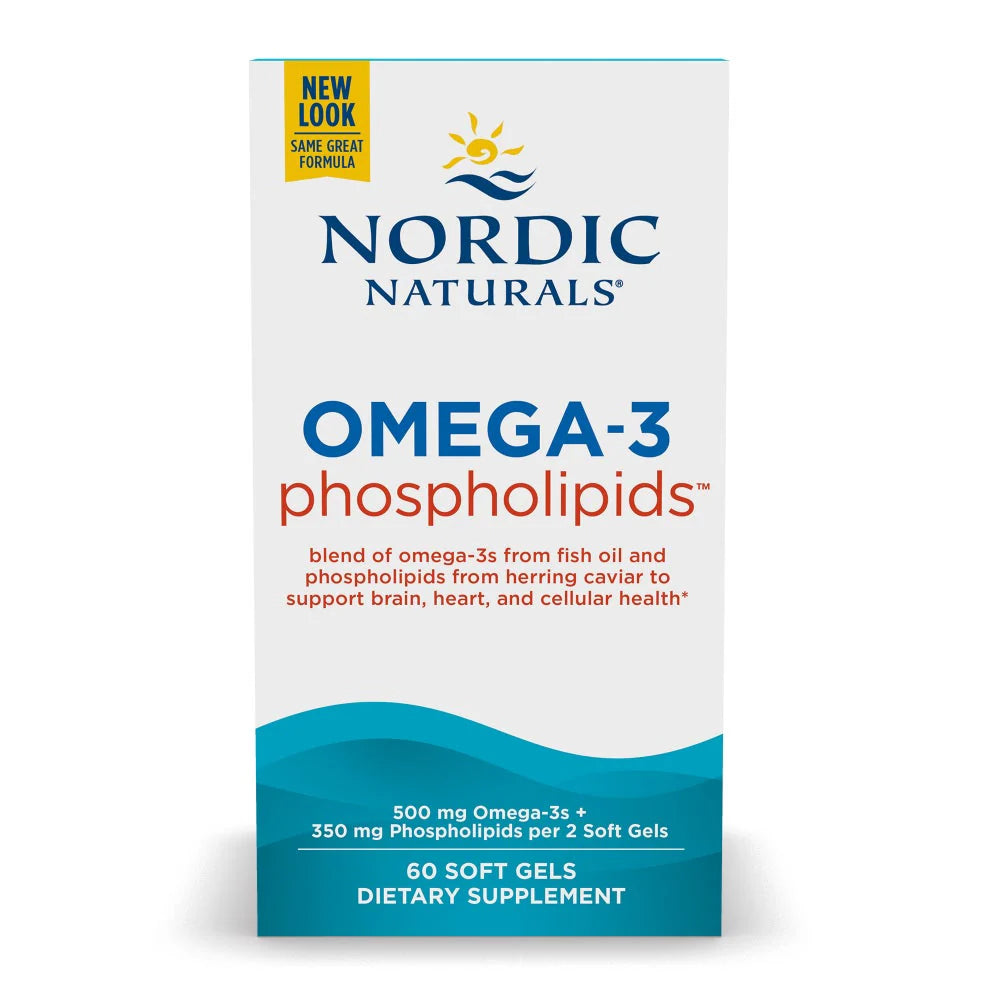 Nordic Naturals Omega-3 Phospholipids 60 Softgels box.