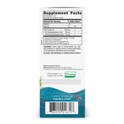 Dosage chart and supplement facts for infant vegan DHA oil.