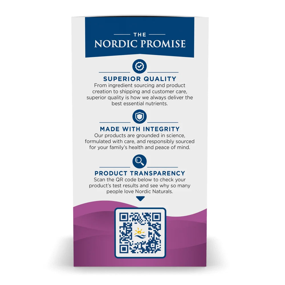 Supplement Facts panel for Nordic Naturals Postnatal Omega-3 and Vitamin D3.