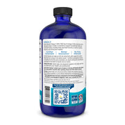 Supplement facts & barcode label for Nordic Naturals Omega-3 Liquid.