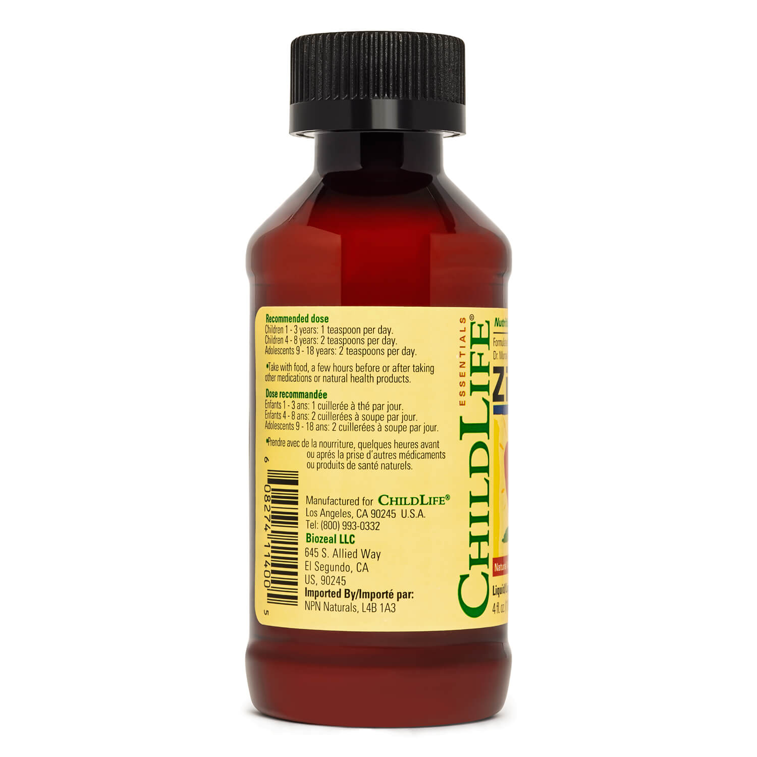 ChilfLife Essentials  Zinc Plus®, Natural Mango Strawberry Flavour, 118ml