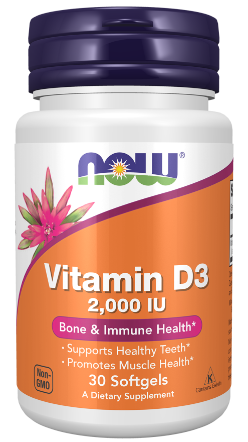 NOW Vitamin D3 400 IU 1000 IU 2000 IU 5000 IU - Softgel and Chewable