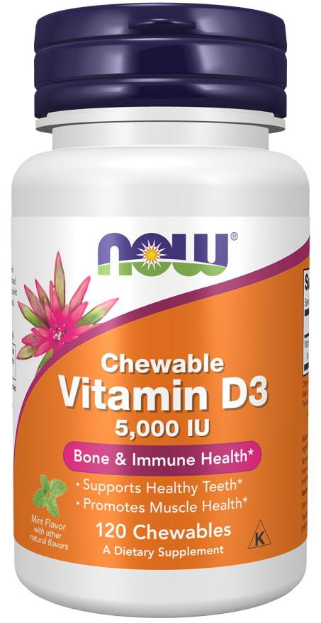 NOW Vitamin D3 400 IU 1000 IU 2000 IU 5000 IU - Softgel and Chewable