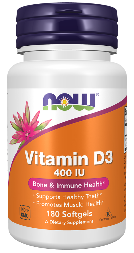 NOW Vitamin D3 400 IU 1000 IU 2000 IU 5000 IU - Softgel and Chewable