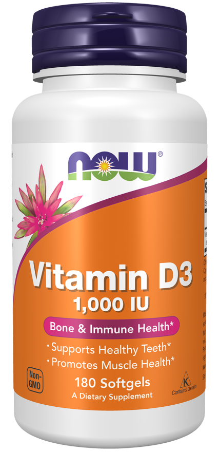 NOW Vitamin D3 400 IU 1000 IU 2000 IU 5000 IU - Softgel and Chewable