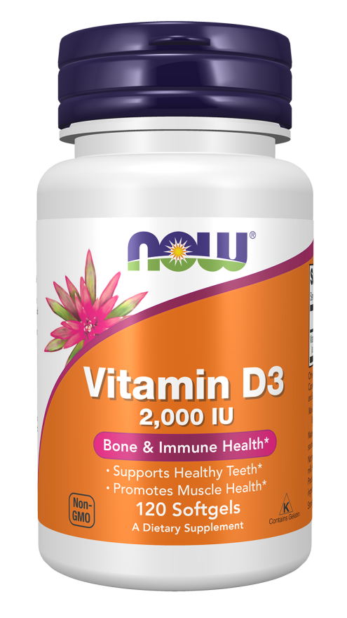 NOW Vitamin D3 400 IU 1000 IU 2000 IU 5000 IU - Softgel and Chewable