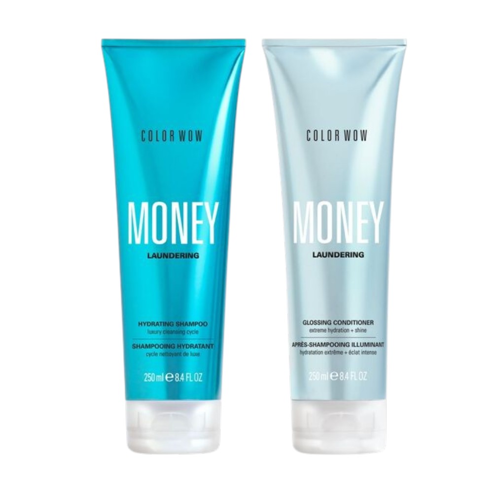 Color Wow Money Laundering Shampoo and Conditioner Bundle bottles 250ml and 250ml haircare set