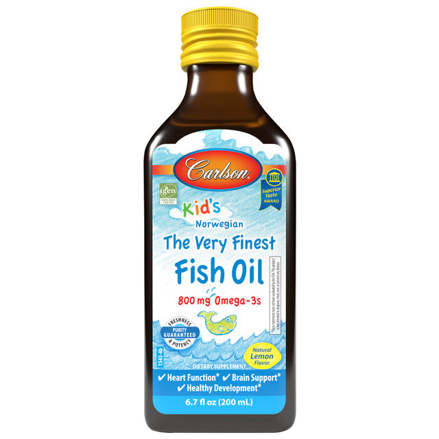 Carlson Labs Kid's Norwegian The Very Finest Fish Oil, 800 mg Omega-3s, 200ml