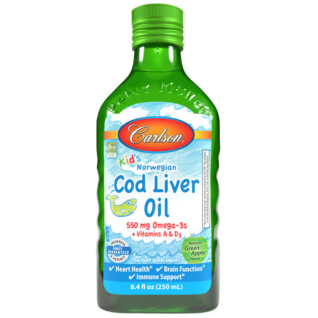 Carlson Labs Kid's Cod Liver Oil 550 mg Omega-3s + Vitamin A & D3