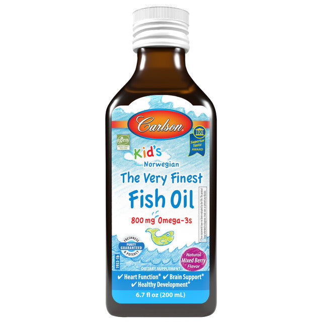 Carlson Labs Kid's Norwegian The Very Finest Fish Oil, 800 mg Omega-3s, 200ml