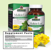 Nature's Answer Mullein Leaf Capsules 90 supplement facts and directions