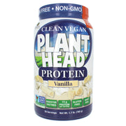 Genceutic Naturals Plant Head vegan protein powder vanilla tub 780g