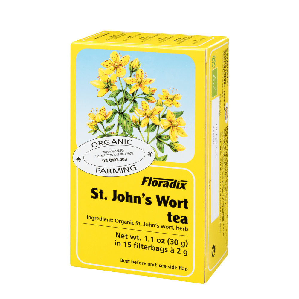 Floradix Organic St John's Wort Herbal Tea, 15 teabags.