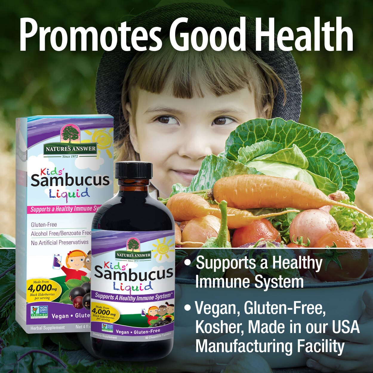 Nature’s Answer Sambucus Kids Elderberry Liquid - 120ml