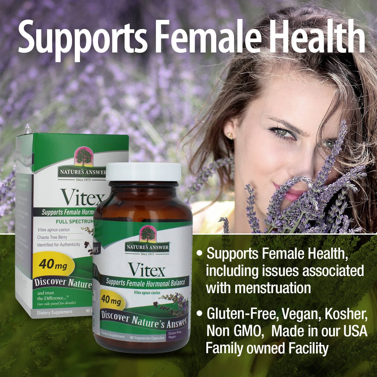 Nature’s Answer Vitex Chasteberry Vegetarian Capsules - 90 Count