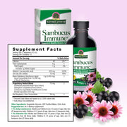Nature’s Answer Sambucus Immune Support supplement facts 120ml bottle