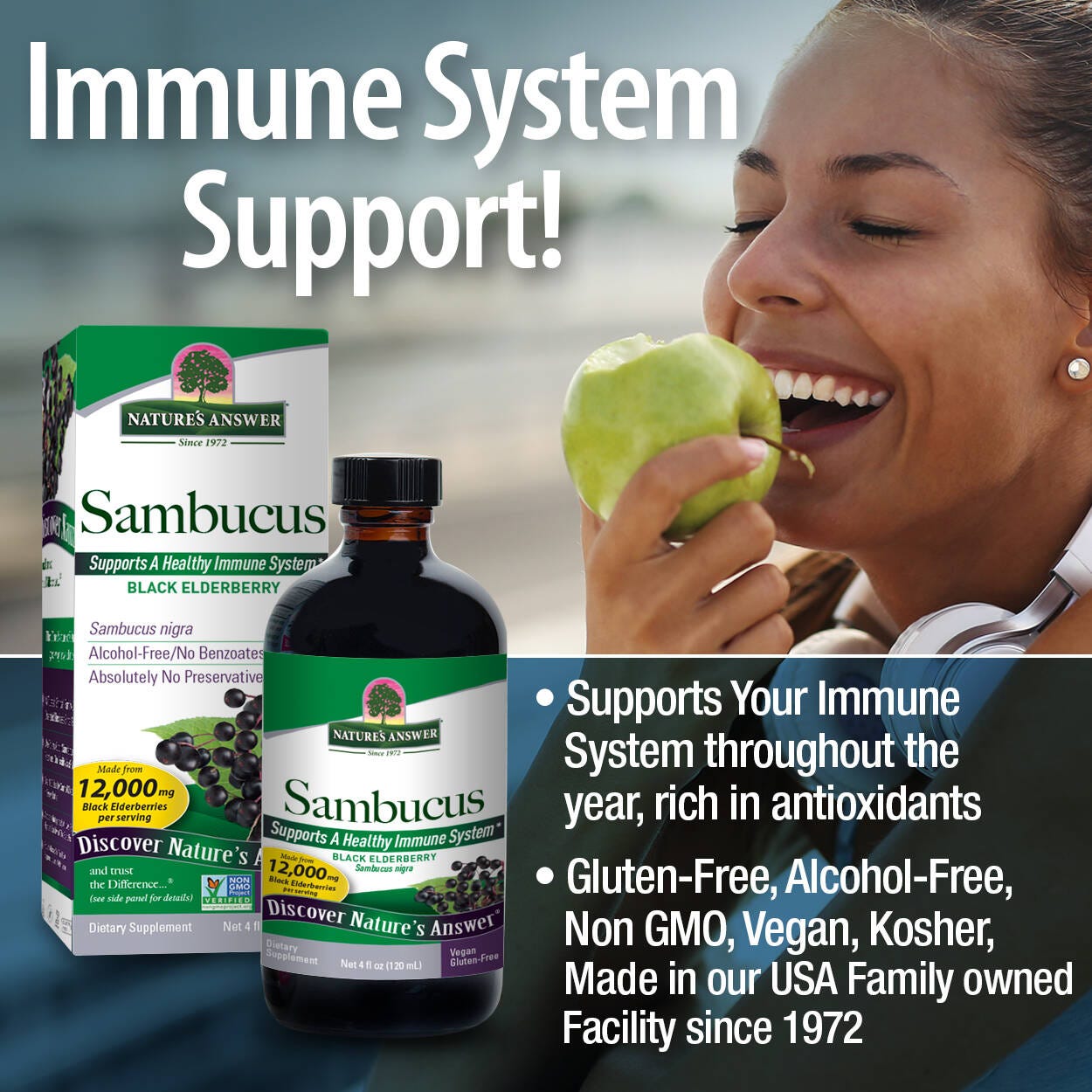 Nature’s Answer Sambucus Elderberry Liquid Extract - 120ml