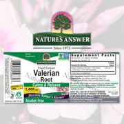 Nature’s Answer Valerian Root alcohol-free liquid extract 30ml barcode