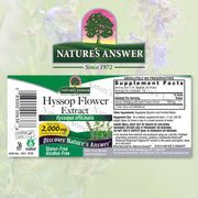 Nature's Answer Alcohol-Free Hyssop Flower Extract 30ml barcode packaging