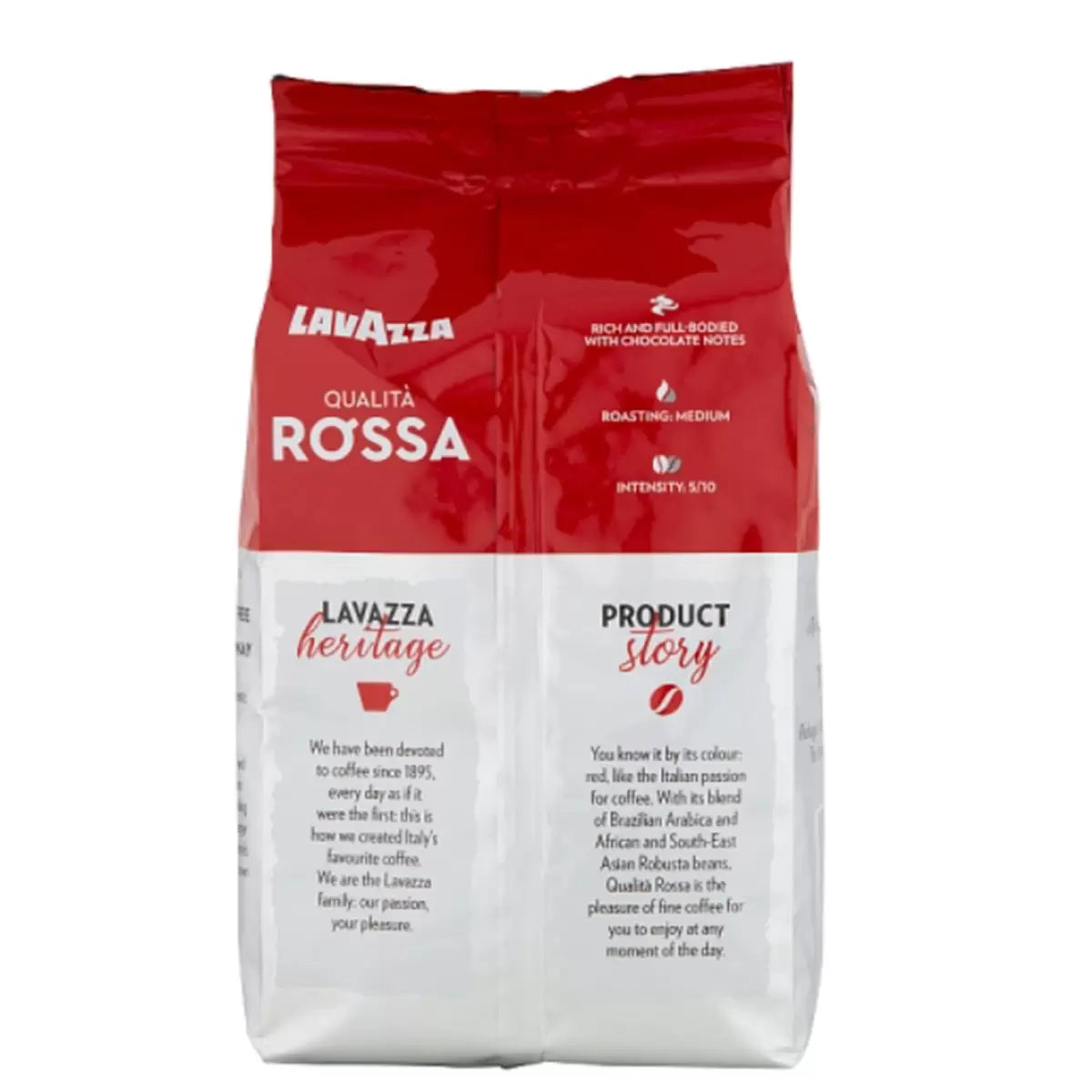 Lavazza Qualità Rossa whole coffee beans bag 1kg