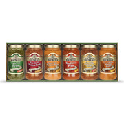 Filippo Berio Pesto Selection Variety Pack glass jar multipack assorted pesto sauces 6 x 190g front packaging image