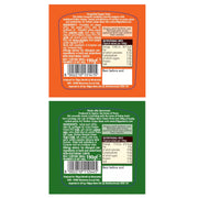 Back label artwork showing ingredient lists, nutrition facts, allergen information, barcode, and storage instructions for 2 x 190g Filippo Berio pesto jars including Chargrilled Pepper Pesto and Classic Pesto.