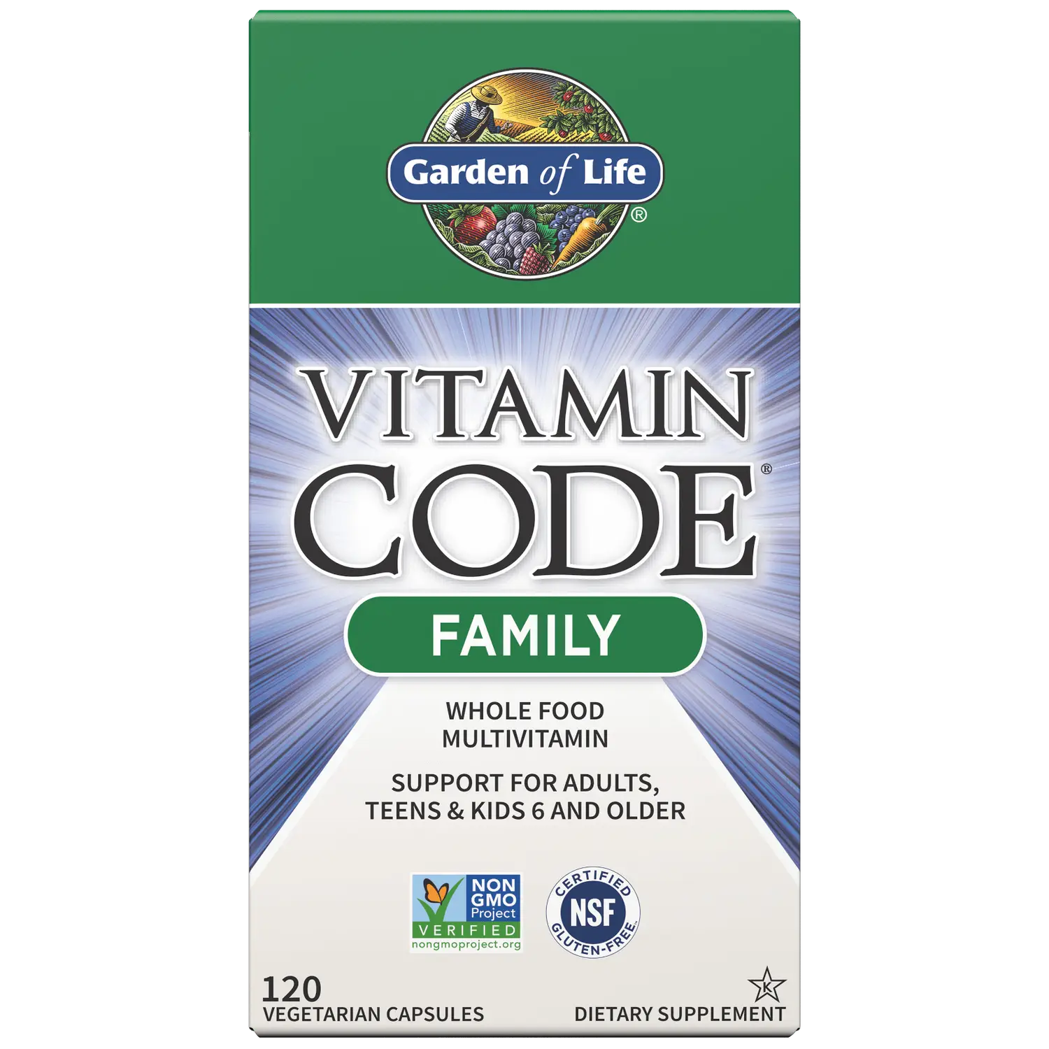 Garden of Life Vitamin Code Family - 120 Capsules