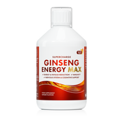 Front image: Swedish Nutra Ginseng Energy liquid ginger flavour 500ml bottle
