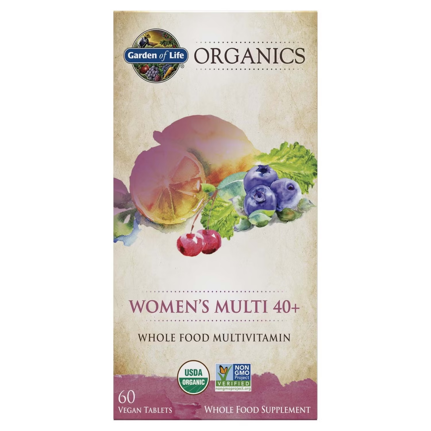 Garden of Life mykind Organics Women's 40 Multi 60 Vegan Tablets